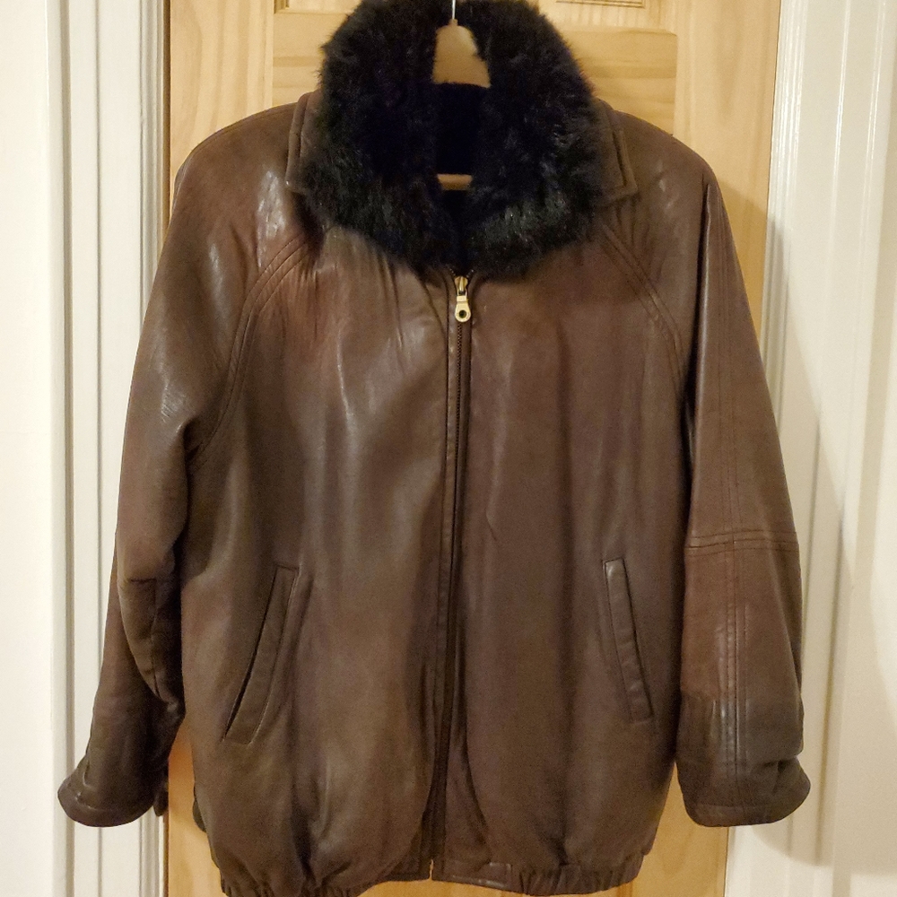 Vintage Andrew Marc Bomber with Fur Liner